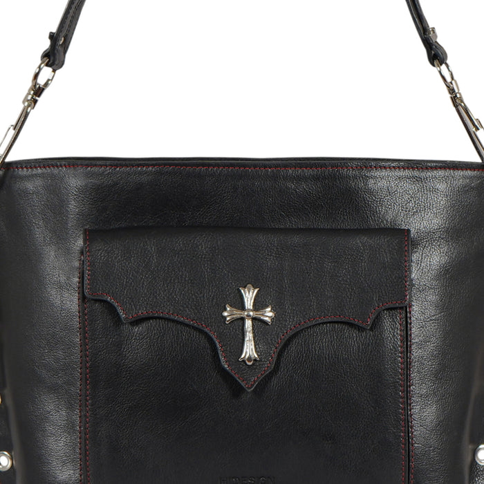 Rin Rin - 03 Black Leather Tote Bag