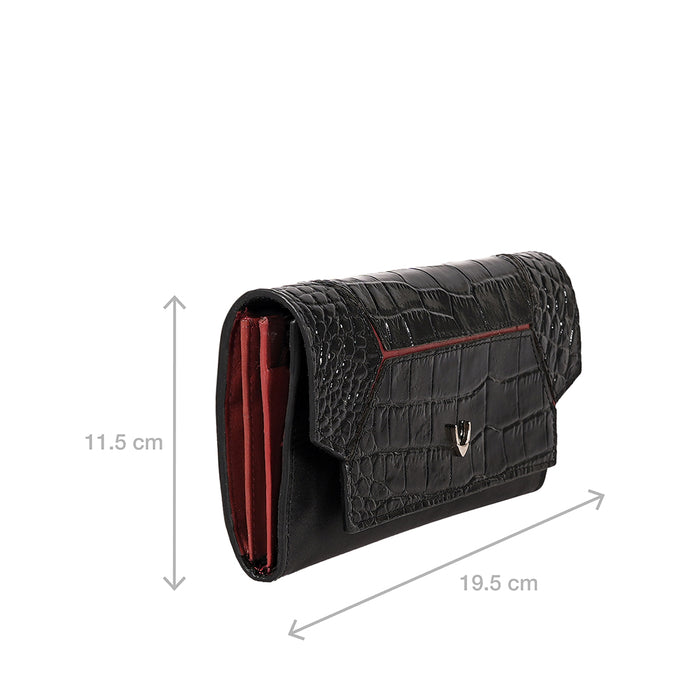 Rin Rin W2 Black Leather Bi-Fold Wallet