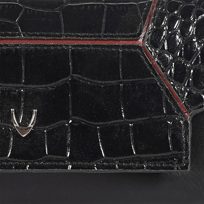 Rin Rin W2 Black Leather Bi-Fold Wallet