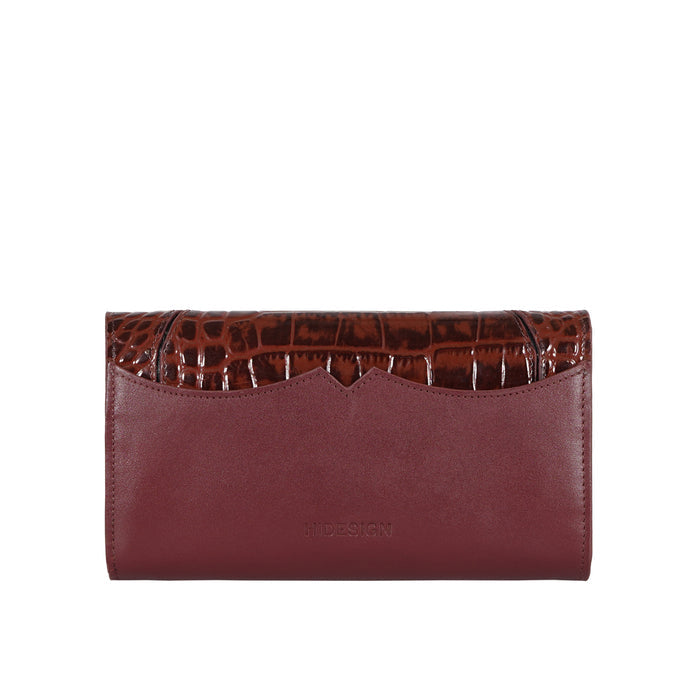 Rin Rin W2 Red Leather Bi-Fold Wallet