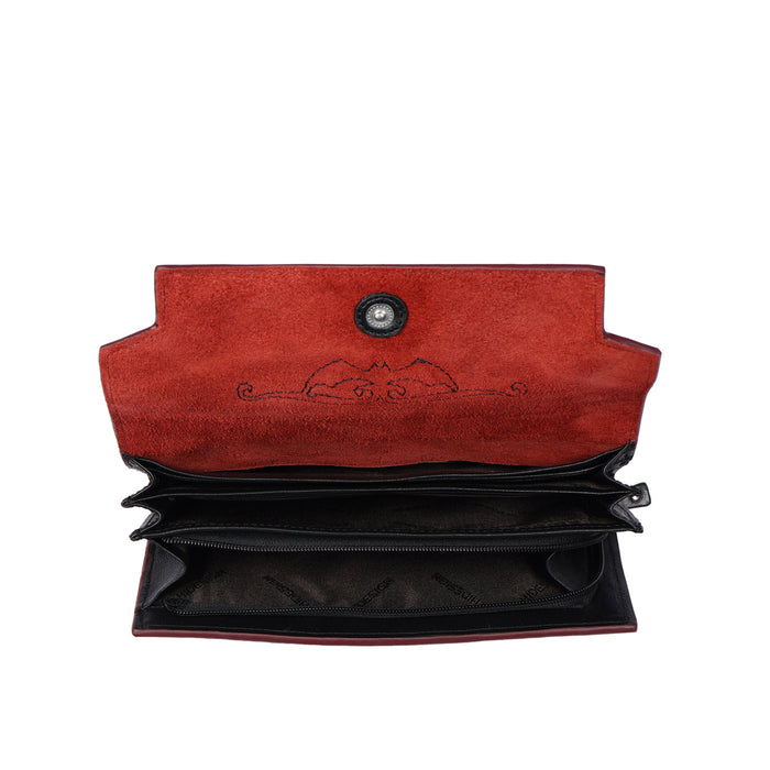 Rin Rin W2 Red Leather Bi-Fold Wallet