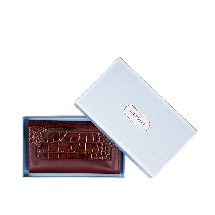 Rin Rin W2 Red Leather Bi-Fold Wallet