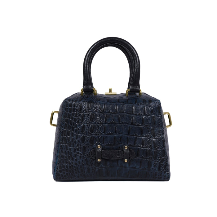 Ritz 01 Blue Leather Sling Bag