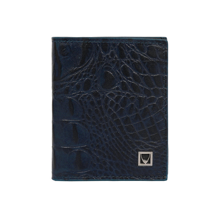 Ritz W1 Blue Leather Bi-Fold Wallet