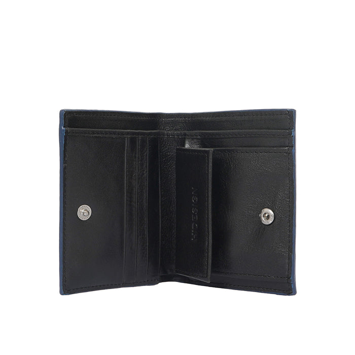 Ritz W1 Blue Leather Bi-Fold Wallet