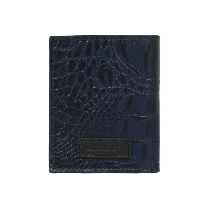 Ritz W1 Blue Leather Bi-Fold Wallet