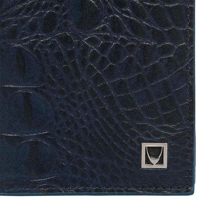 Ritz W1 Blue Leather Bi-Fold Wallet