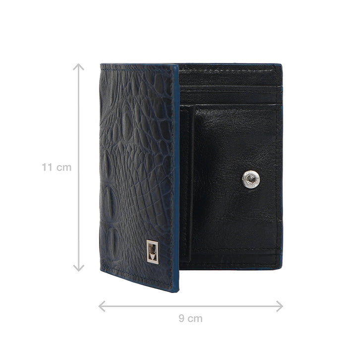 Ritz W1 Blue Leather Bi-Fold Wallet