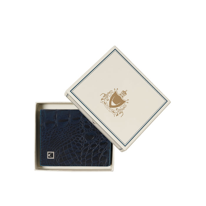 Ritz W1 Blue Leather Bi-Fold Wallet