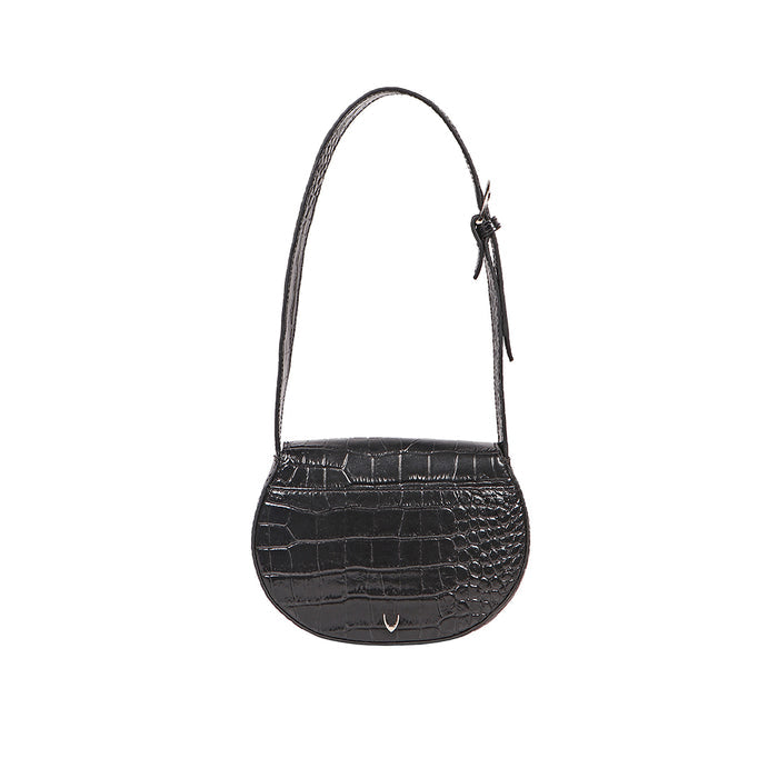 Rivoli Black Leather Shoulder Bag