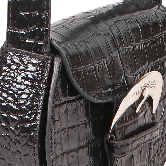 Rivoli Black Leather Shoulder Bag