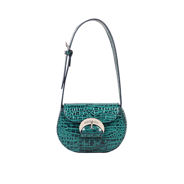 Rivoli Blue Leather Shoulder Bag