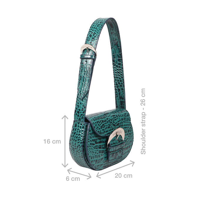 Rivoli Blue Leather Shoulder Bag