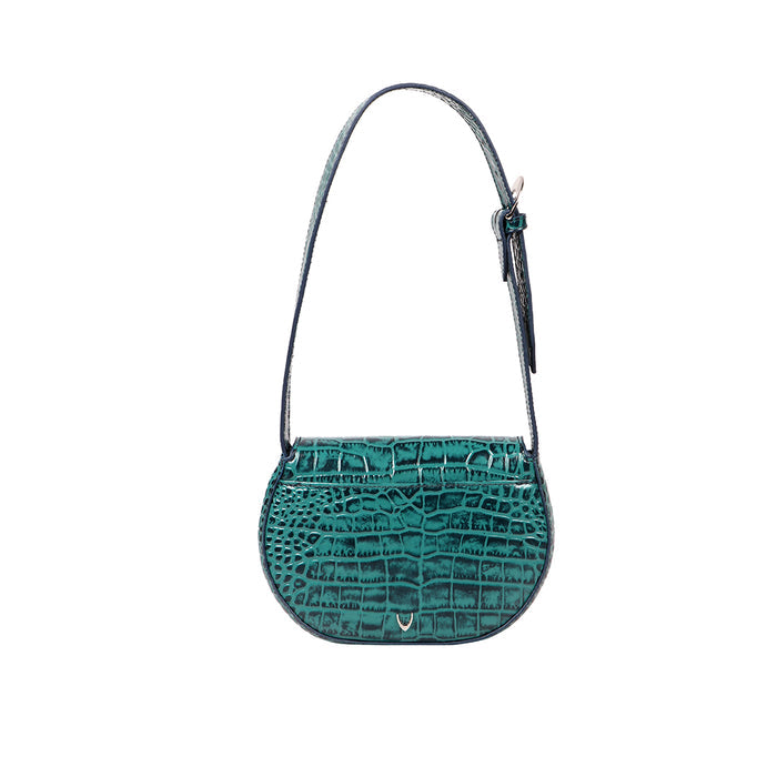 Rivoli Blue Leather Shoulder Bag