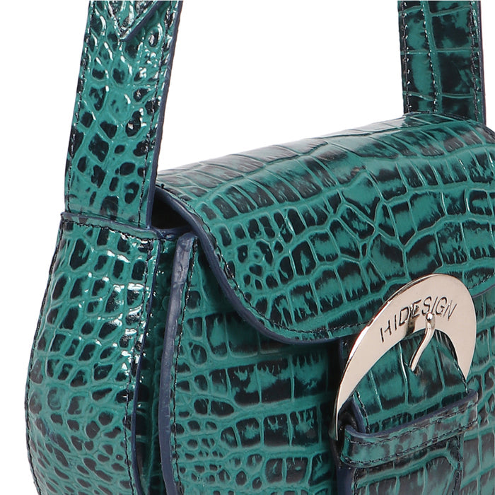Rivoli Blue Leather Shoulder Bag