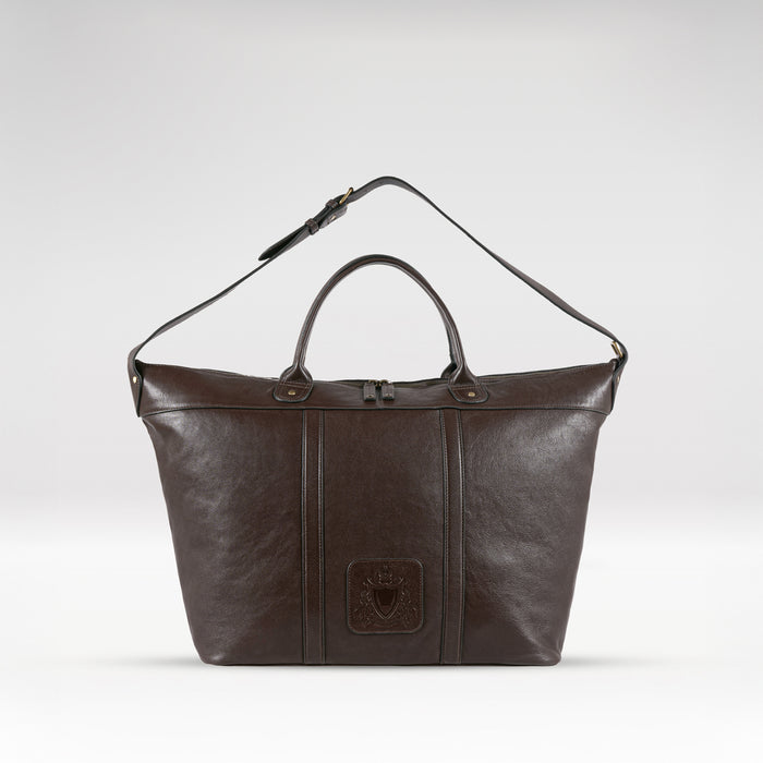 Roberto Brown Leather Duffle Bag