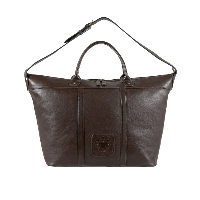 Roberto Brown Leather Duffle Bag