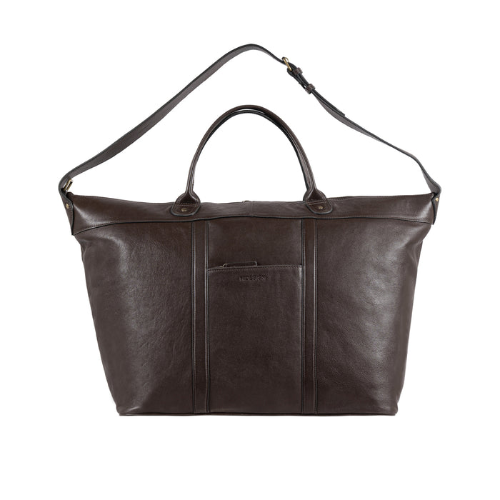 Roberto Brown Leather Duffle Bag