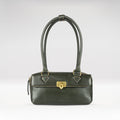 Rodos 02 Green Leather Tote Bag