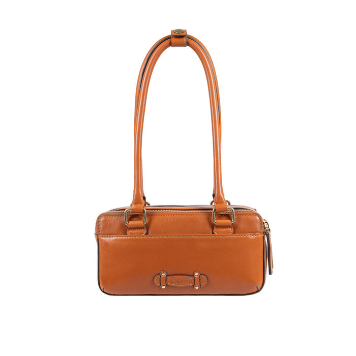Rodos 02 Orange Leather Tote Bag