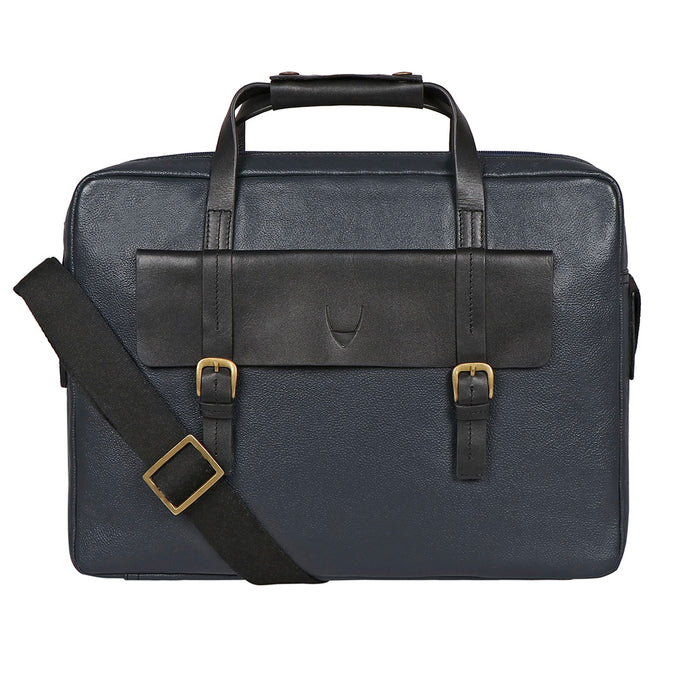 Ronaldo 01 Sb Blue Leather  Briefcase