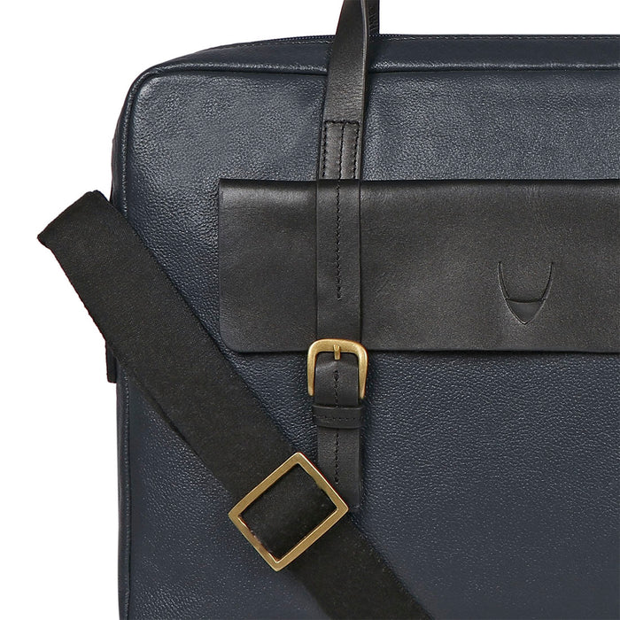 Ronaldo 01 Sb Blue Leather  Briefcase