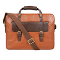 Ronaldo 01 Sb Tan Leather  Briefcase