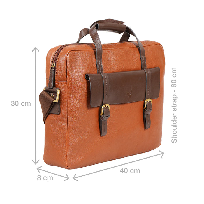 Ronaldo 01 Sb Tan Leather  Briefcase