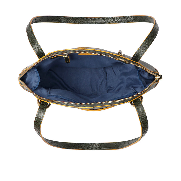 Rosa 01 Green Leather Shoulder Bag