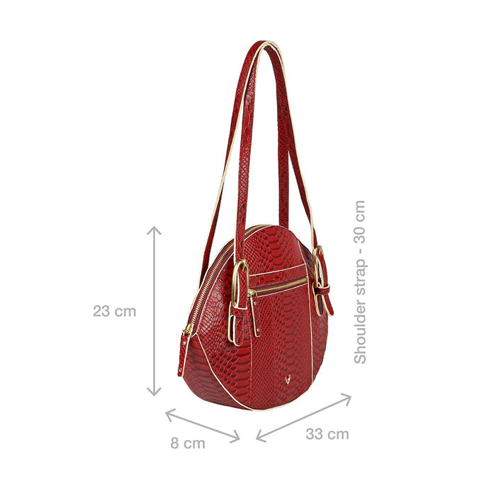 Rosa 01 Red Leather Shoulder Bag
