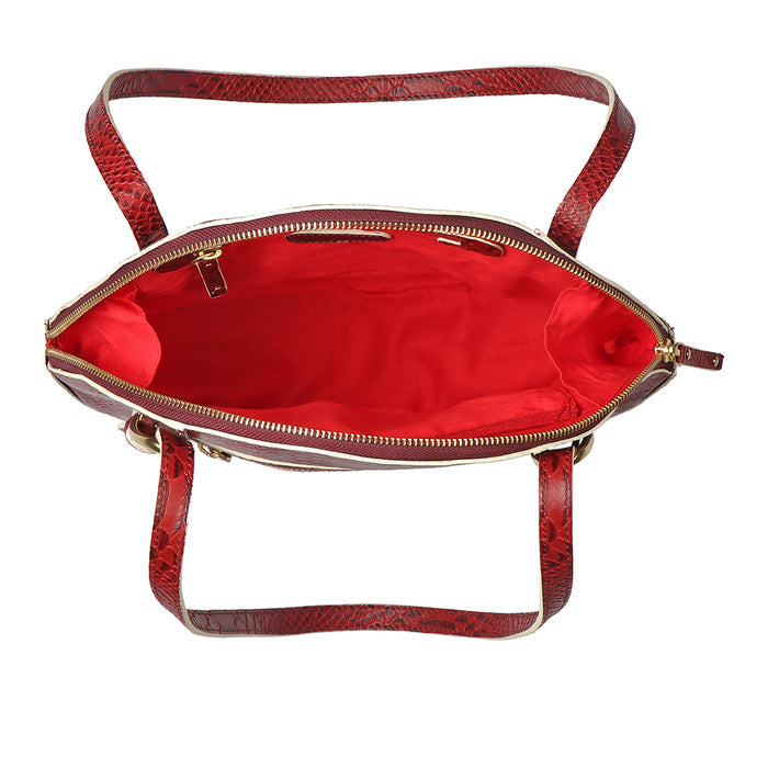 Rosa 01 Red Leather Shoulder Bag