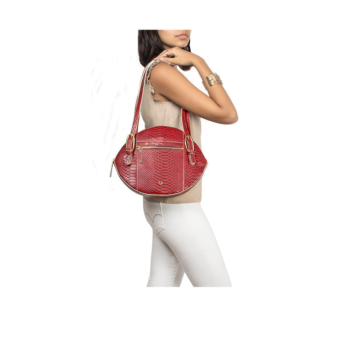 Rosa 01 Red Leather Shoulder Bag