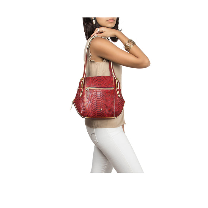 Rosa 02 Red Leather Shoulder Bag