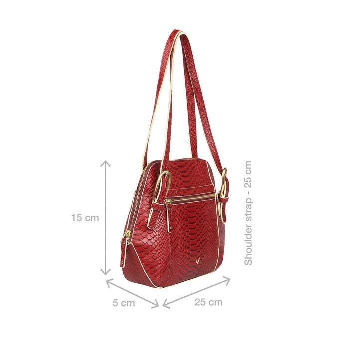 Rosa 02 Red Leather Shoulder Bag