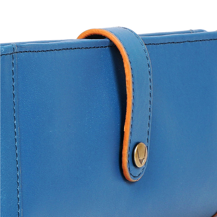 Rosa W1 Blue Leather Bi-Fold Wallet