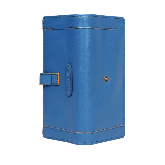 Rosa W1 Blue Leather Bi-Fold Wallet
