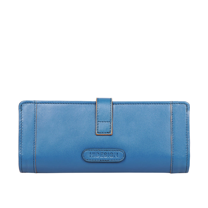 Rosa W1 Blue Leather Bi-Fold Wallet