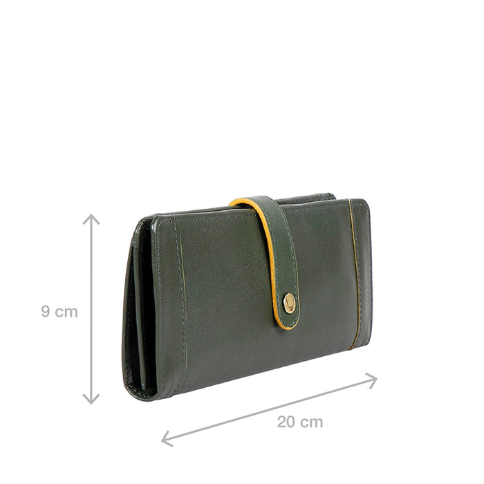 Rosa W1 Green Leather Bi-Fold Wallet