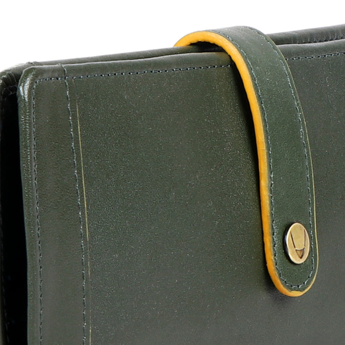 Rosa W1 Green Leather Bi-Fold Wallet