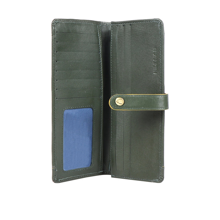 Rosa W1 Green Leather Bi-Fold Wallet