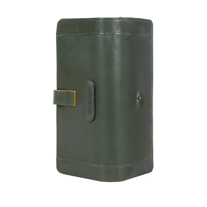 Rosa W1 Green Leather Bi-Fold Wallet