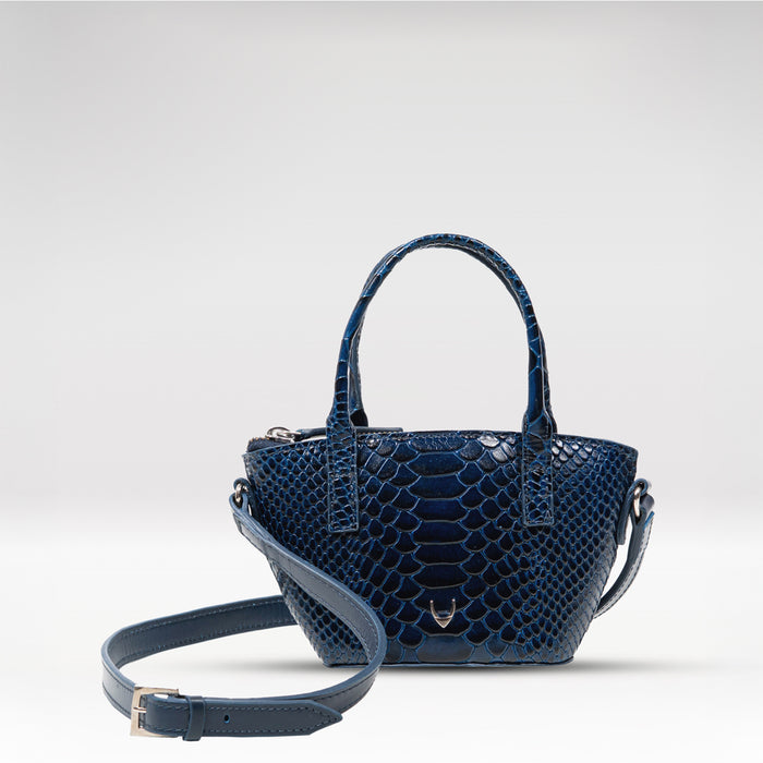 Rosario 01 Blue Leather Crossbody