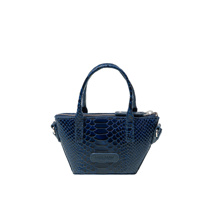 Rosario 01 Blue Leather Crossbody