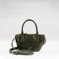 Rosario 01 Green Leather Crossbody