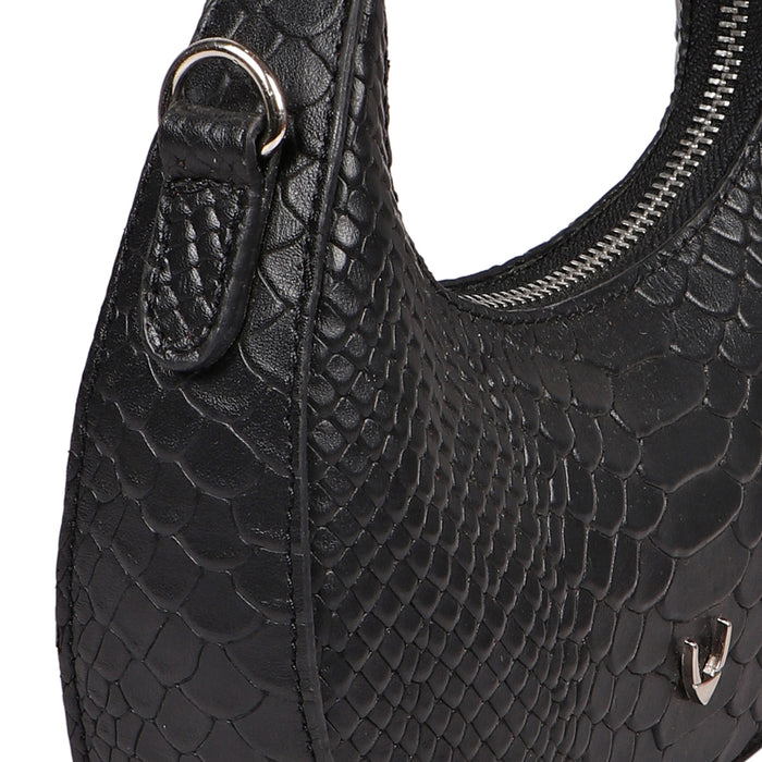 Rosario 02 Black Leather Crossbody