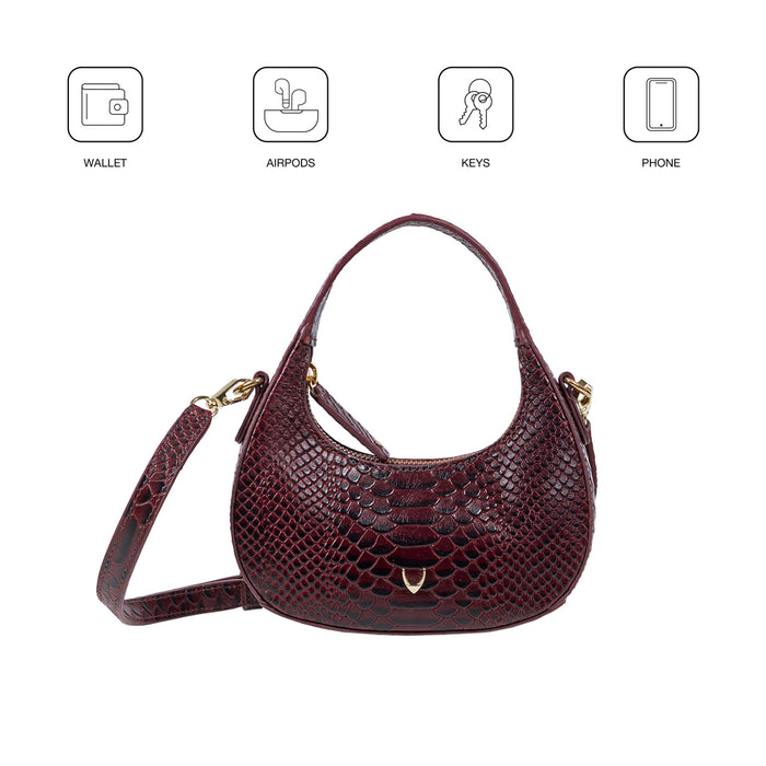 Rosario 02 Red Leather Crossbody