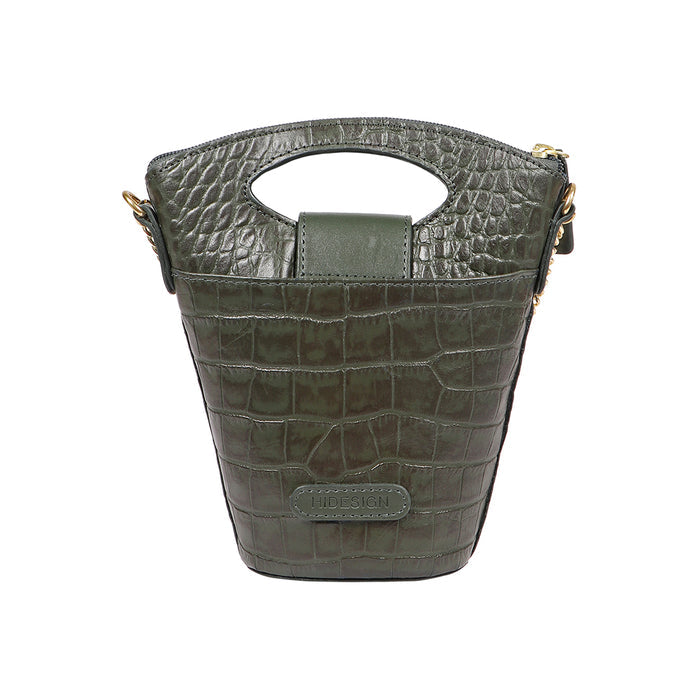 Rosario 03 Green Leather Sling Bag