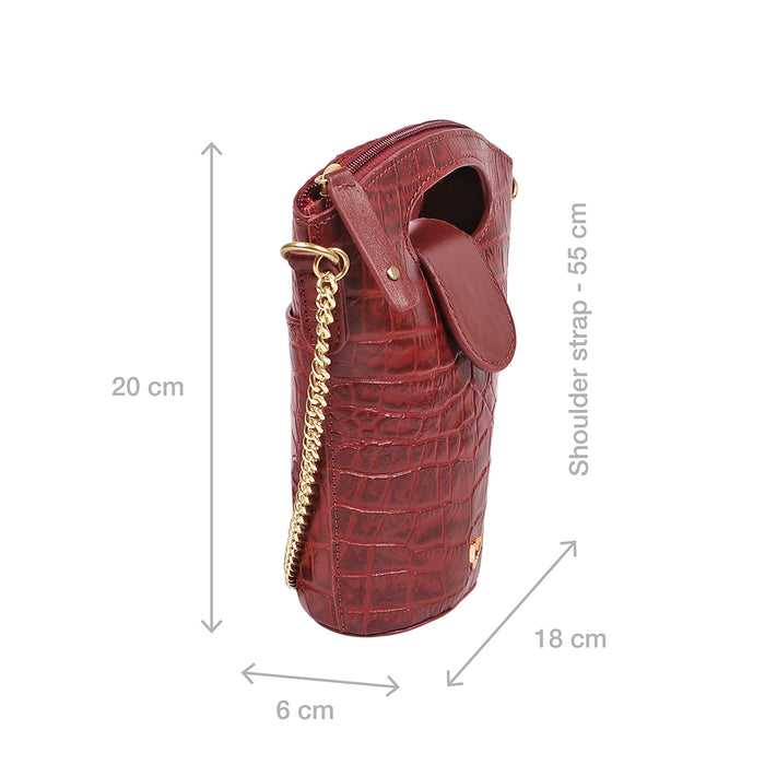 Rosario 03 Red Leather Sling Bag