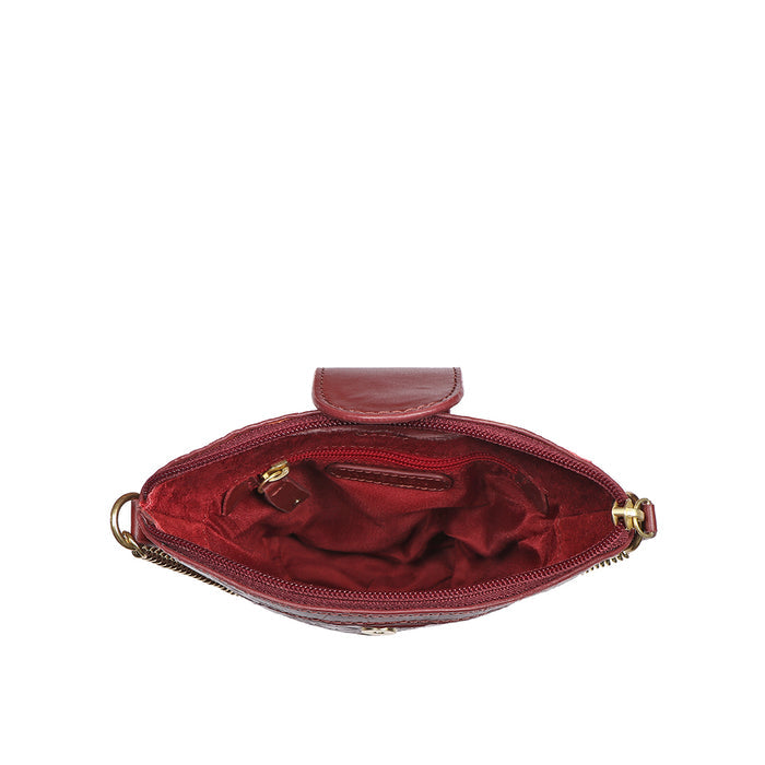 Rosario 03 Red Leather Sling Bag