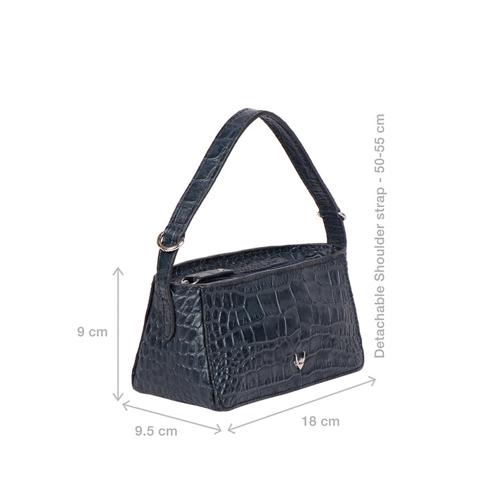 Rosario 06 Blue Leather Crossbody